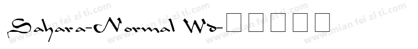 Sahara-Normal Wd字体转换